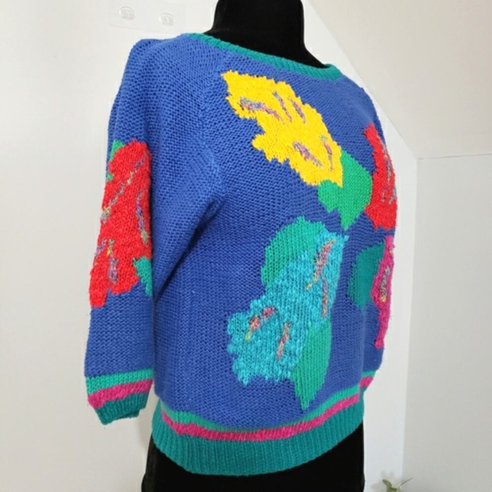 Vintage Jennifer Reed Hand Woven Scoopneck Linen Blend Half Sleeve Sweater Large - Picture 4 of 9